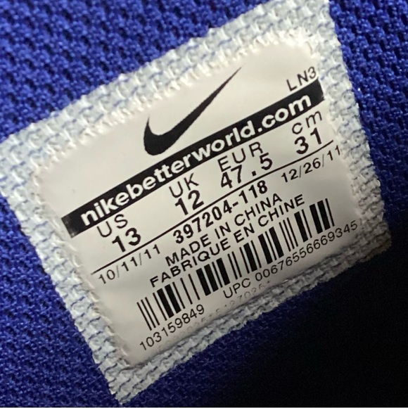 Men’s 2011 Nike Air Flight Falcon Knicks Sneakers Size 13 - Picture 6 of 6